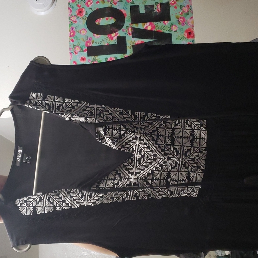 a.n.a. black midi dress